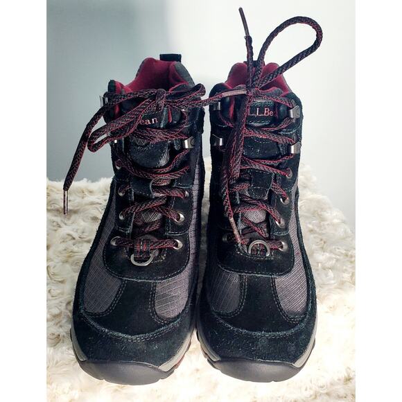 L.L.Bean Womens Black Winter Hiking Boots Size 7.5 Hiking Normcore Preppy sports - Picture 7 of 8